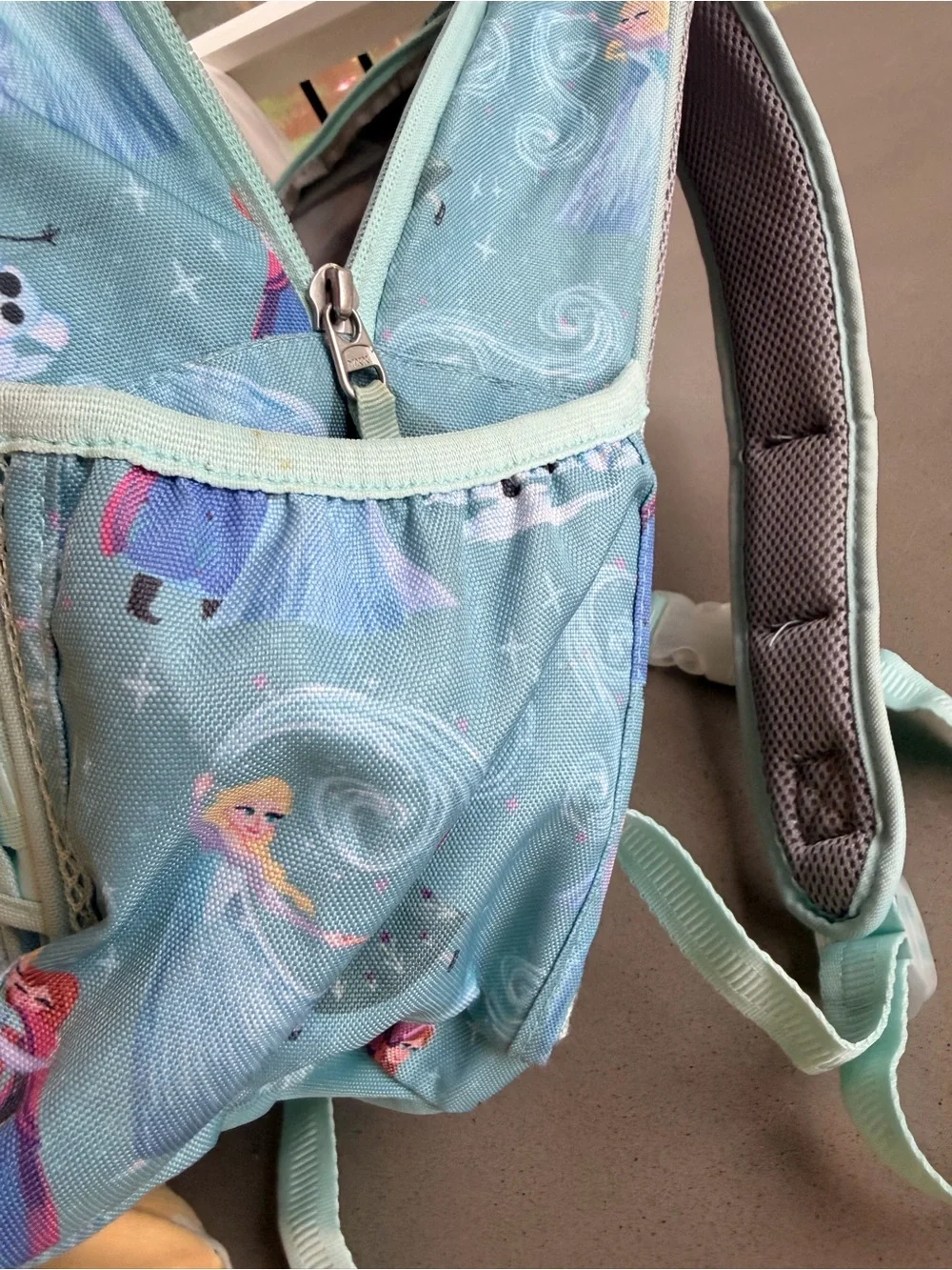 PB Kids Disney Signed Blue Character Print Backpack with Chest Straps